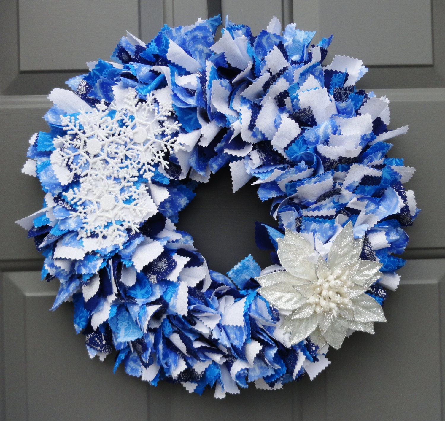 blue and white shabby chic winter snowflake by blue and white shabby chic winter snowflake by