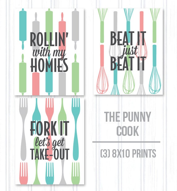 Kitchen utensil art kitchen puns whisk art rolling by EatSayLove