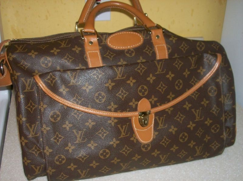 Louis Vuitton Vintage Carry On Duffle Bag with Shoulder Strap