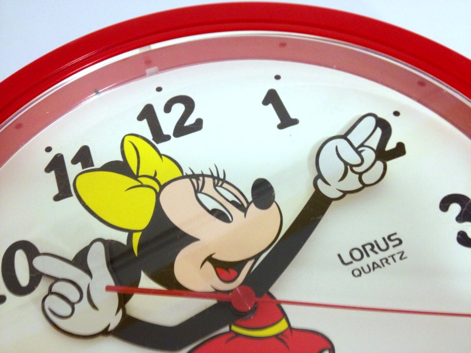 Vintage Minnie Mouse Wall Clock by RetroAlleyVintage on Etsy
