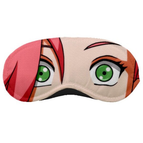 New NARUTO SAKURA HARUNO Custom Sleeping Mask by Sahabatku