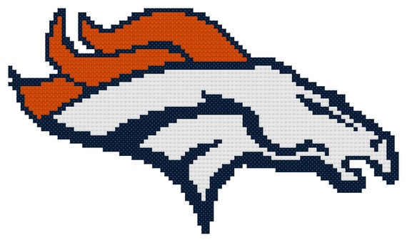 Counted Cross Stitch Pattern Denver Broncos Logo By DreamyMemories