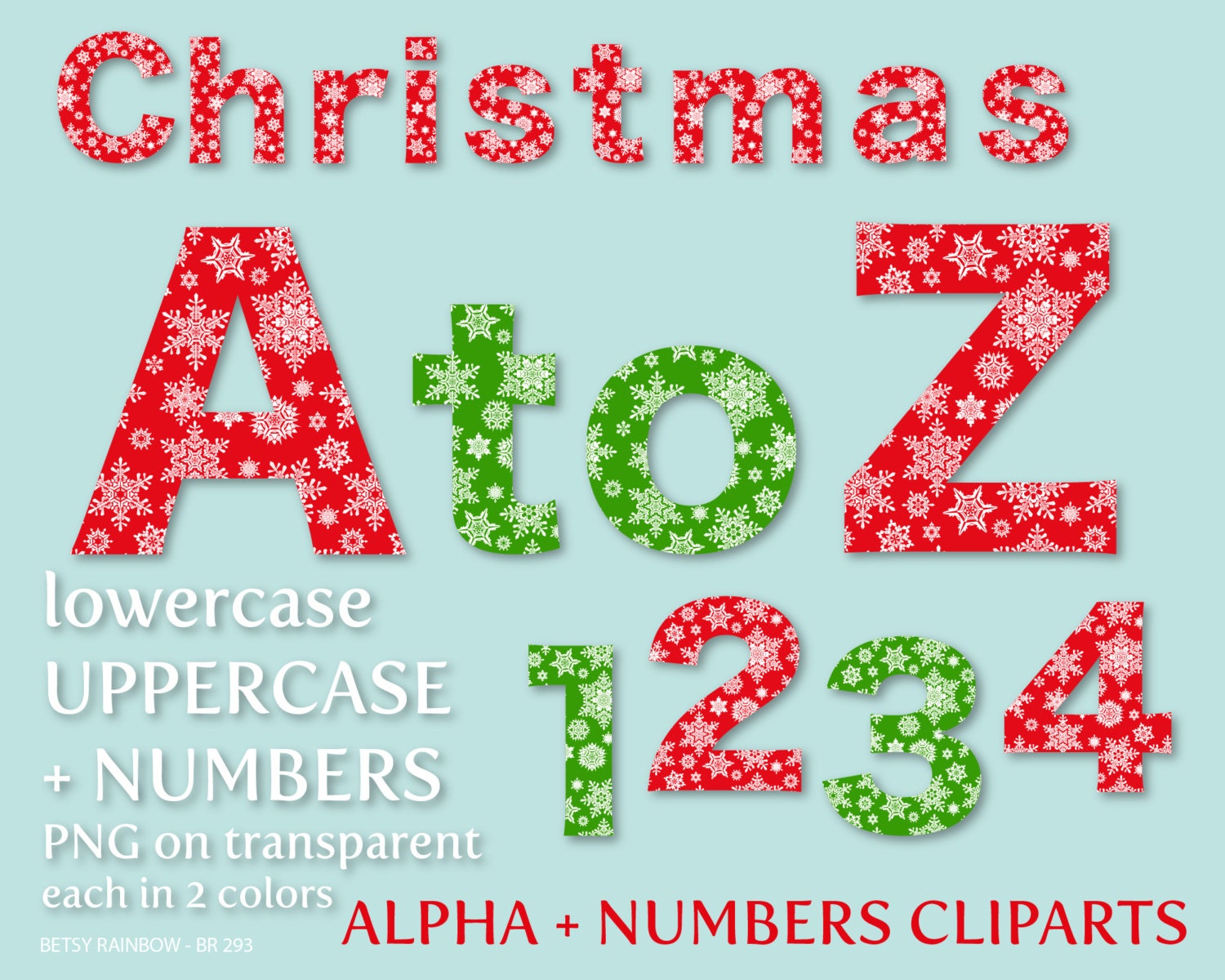 christmas alphabet clipart letters - photo #11