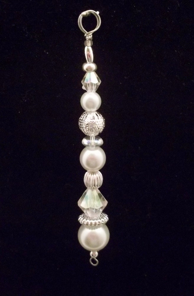 icicle ornament white pearl and silver by snowflakestudio59 icicle ornament white pearl and silver by snowflakestudio59