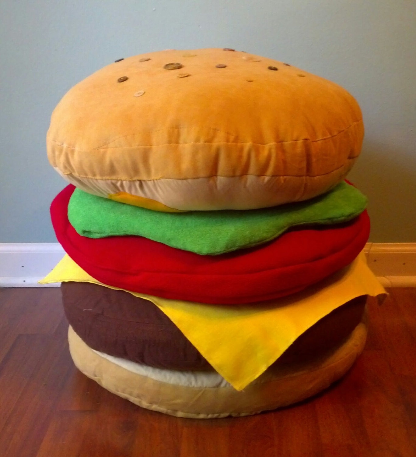 giant burger pillow