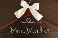 Personalized Custom Double Lined Hanger with a Heart Bridal Hanger Gift For Bride Bridesmaid Maid of honor Mother of Bride Matron of Honor