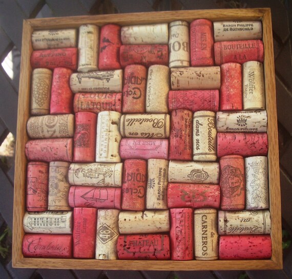 Wine Cork Trivet Hot Pad Repurposed Primitive Handmade By Pieville