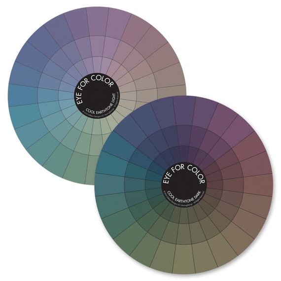 Cool Earthtone Color Wheels Expanded Palettes by