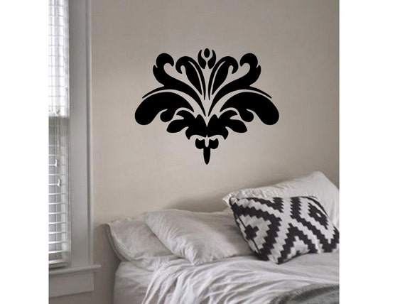 Large Damask Vinyl Decal