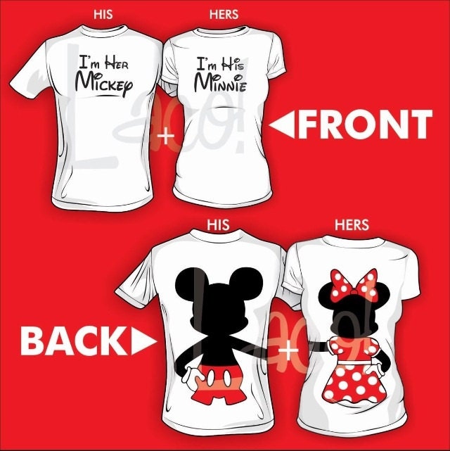 couple shirt mickey and minnie