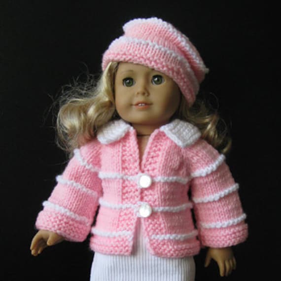 knitting pattern fits AMERICAN GIRL 18 inch Doll by KNITnPLAY