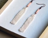 lace earrings CALLIOPE ivory wedding earrings dangle by whiteowl