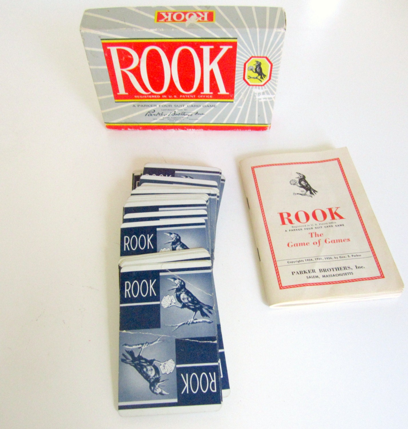 Antique Rook card game early 1934 1936 Parker by nanascottagehouse