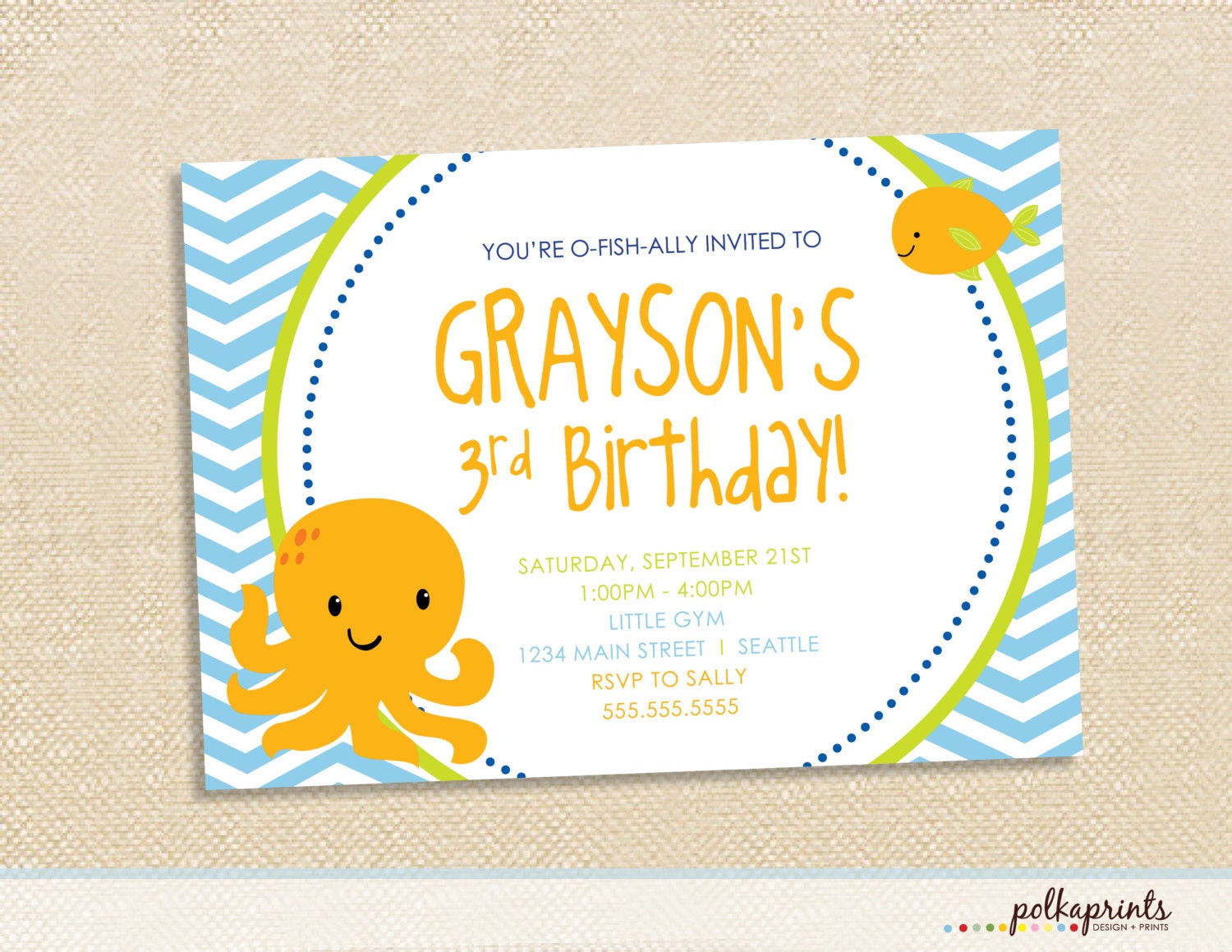 Under the Sea invitation - set of 12 Il_570xn