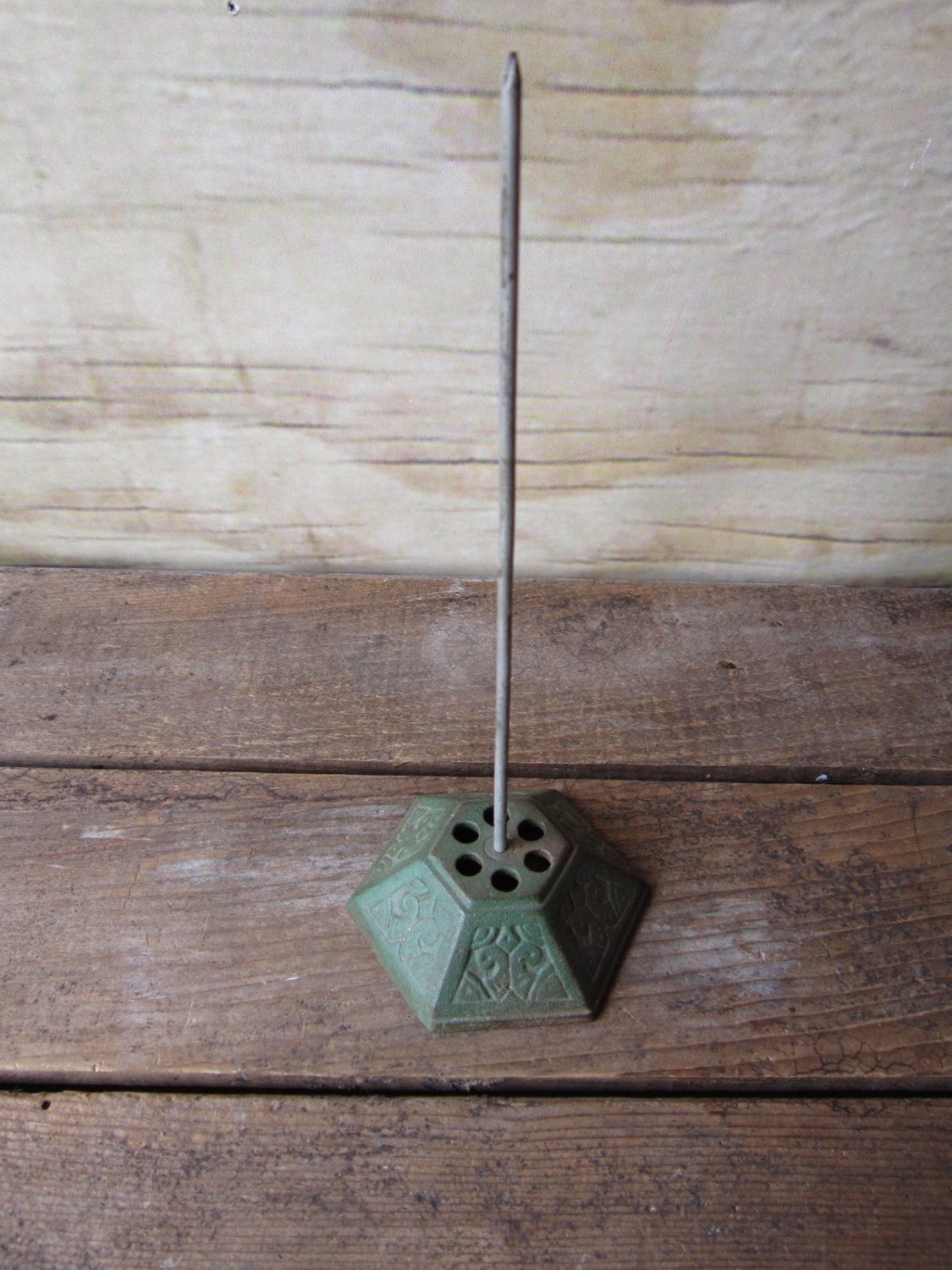 Vintage Receipt Spike Memo Holder by WhatsNewOnTheMantel on Etsy