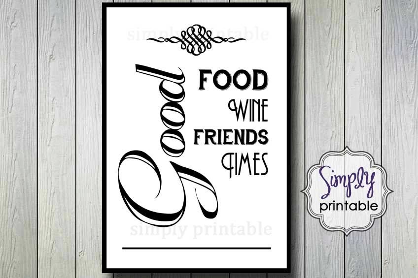 Good Food, Good Friends Wall Print Il_570xn