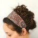 Reversible Fabric Headband /purple boho paisley print and Blue folk