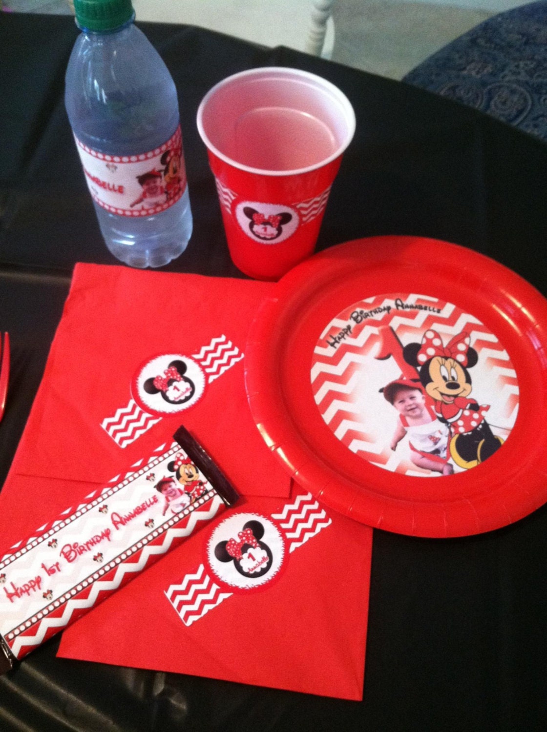 Minnie Mouse Birthday water bottle labels: Downloadable Il_570xn