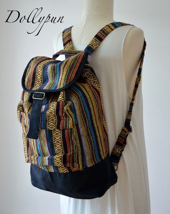 hippie patchwork backpack