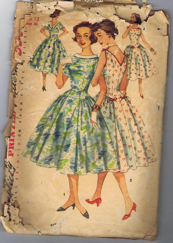 1950s  Party Dress,Simplicity 1555 Size 12