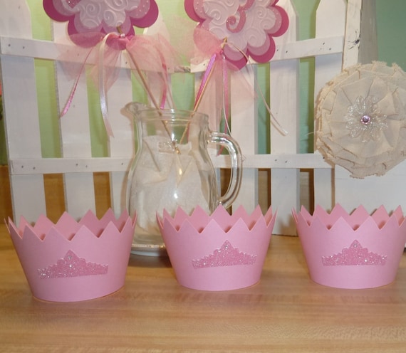 Cupcake Wrappers, Princess Party, Pink Cupcake Decorations