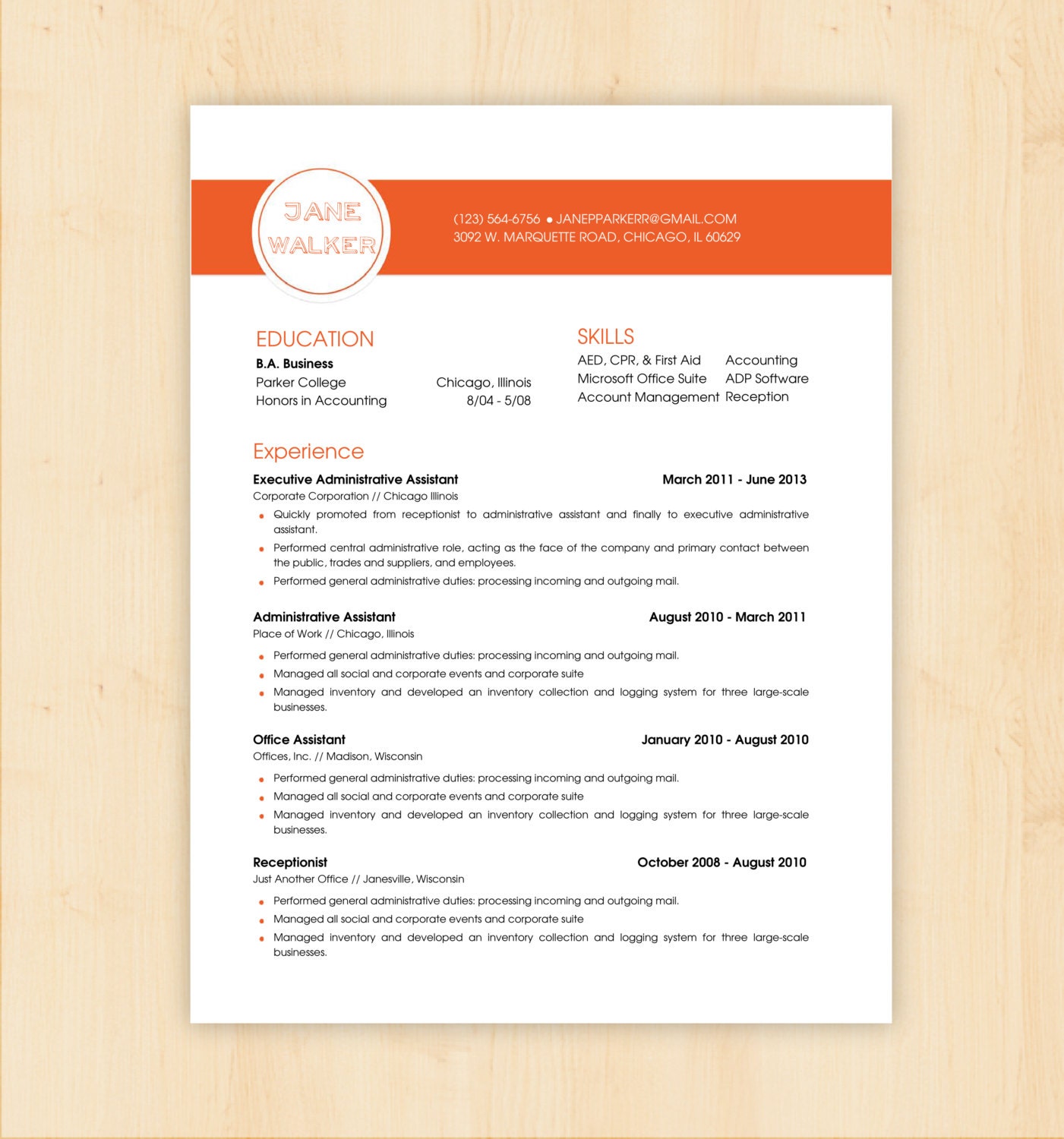 resume template cv template the jane walker resume by