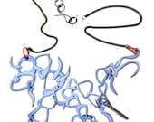 Blue Centipede Necklace - Weird 3d Printed Jewelry - â��Skitterâ�� - LemantulaDesigns