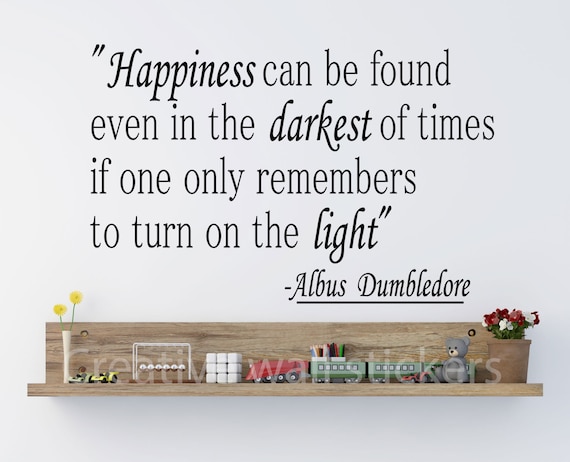 Albus Dumbledore Quote Happiness Wall Sticker Harry Potter Wall Stickers Kids Wall Decal Quote Wall Transfer Decor