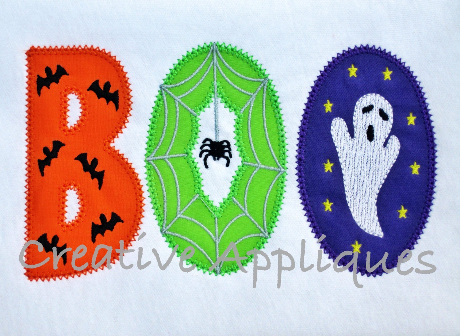 Boo Halloween Machine Embroidery Applique by Creativeapplique