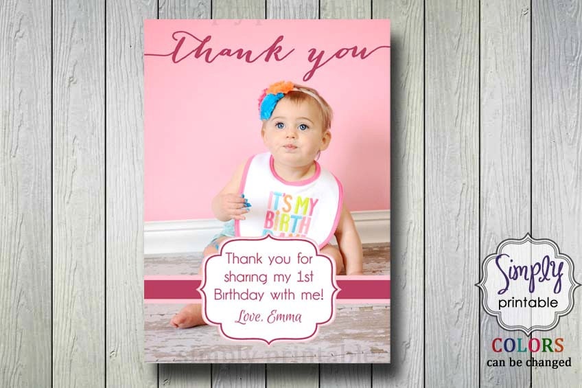 Thank You Card with Photo Il_570xn
