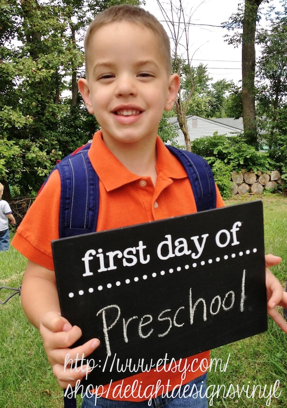 First Day of School Chalkboard Sign - Two-sided, Reversible First Day ... First Day of School Chalkboard Sign - Two-sided, Reversible First Day ...