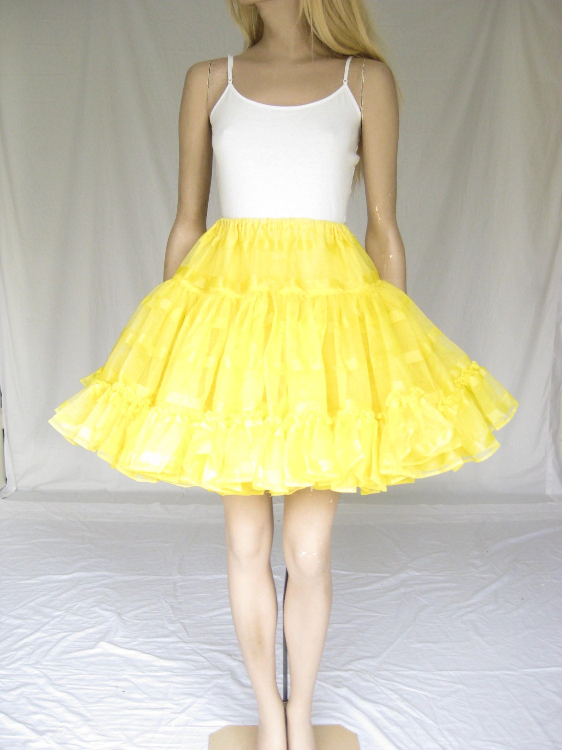 Vintage Yellow Crinoline Petticoat Skirt by TimeBombVintage