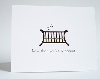Funny New Baby Card - Now That You're A Parent Sneaking Out Will Have ...