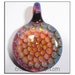 Glass Pendant Honeycomb Jewelry Focal lampwork bead - Glass Peace glass jewelry (5484)