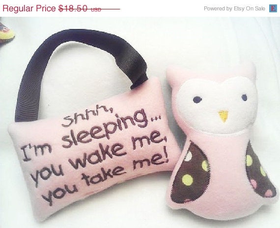 END OF YEAR New baby gift set Sleeping Nursery Door Pillow and stuffed owl door pillow and owl baby set Great for baby shower Il_570xn