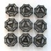 9 vintage faucet handles, valve handles, faucet knobs, iron, garden, spigot handles, steampunk, industrial, black, water knobs, old, 265H