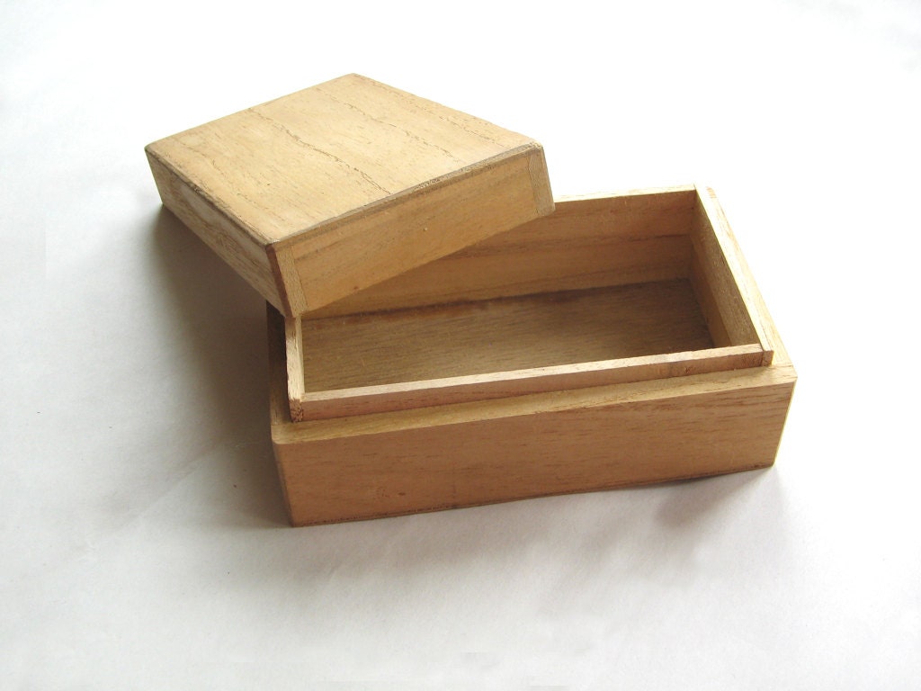 Small Wooden Vintage Box DIY Wooden Box by TheBrightonEmporium