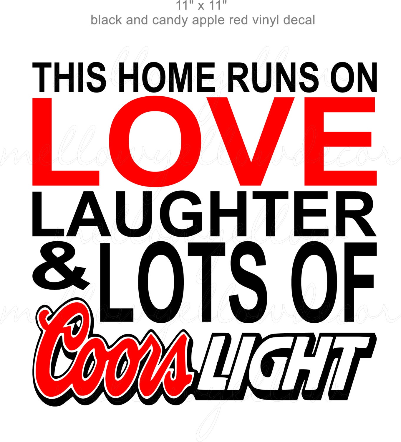 custom for megan coors light vinyl decal by mellowyellowdecor