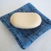 FUSED GLASS DISH - Square Blue and Black Fused Glass Dish, Fused Glass Soap Dish, Square Glass Dish, Fused Glass Home Decor, Blue Glass Dish