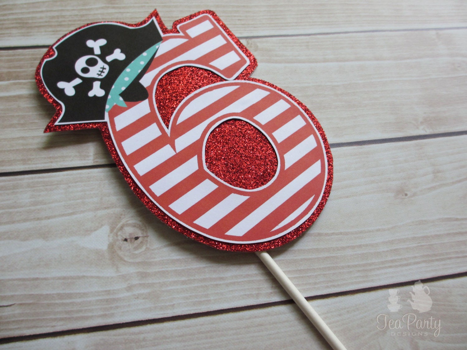 Pirate Boy or Girl Party Custom Cake Topper - Ahoy Matey Collection from Tea Party Designs Il_570xn