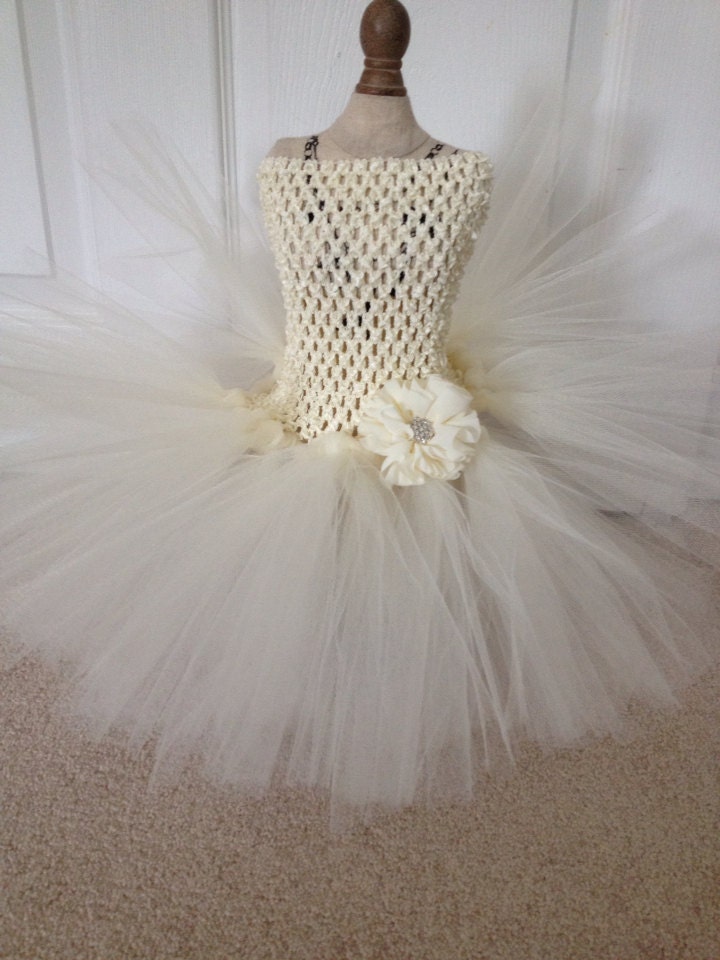 ivory wedding infant and toddler flower girl by AnaBeanDesigns