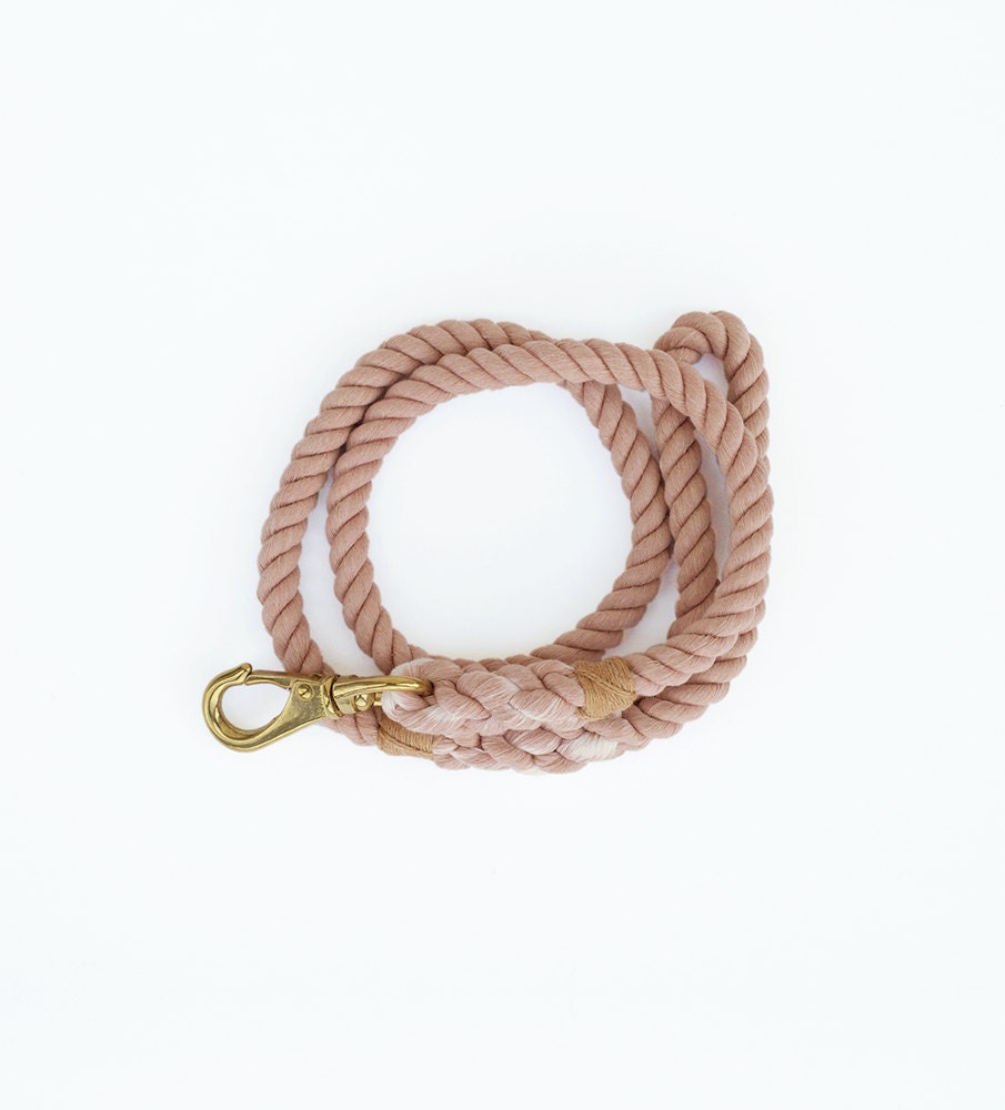 SALE, Rope Dog Leash: Large, Salmon
