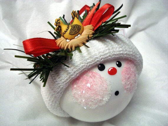 chicken christmas ornament snowball hand by chicken christmas ornament snowball hand by