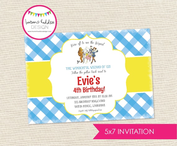 DIY, Wizard of Oz Inspired Birthday Invitation Il_570xn