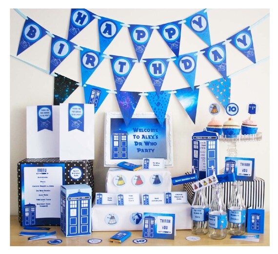 Dr Who Party DIY Printable Kit - INSTANT DOWNLOAD - Dr Who Inspired Il_570xn