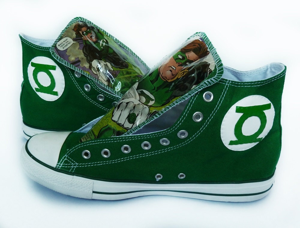 Green Lantern shoes Converse by certainclouds on Etsy