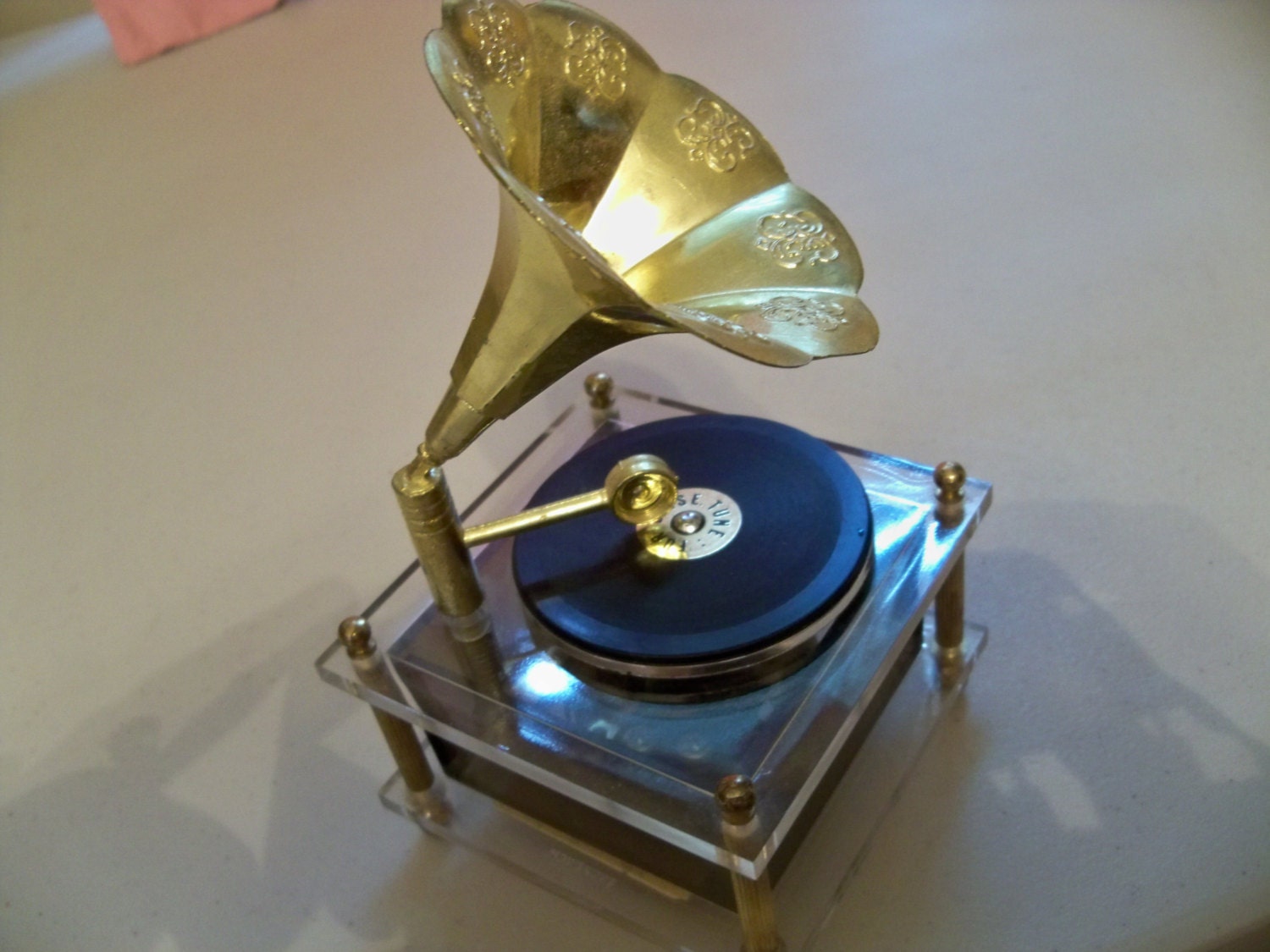 Vintage Megaphone Record Player Music Box by CarolinaJayPatterns