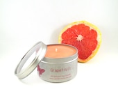 Grapefruit Soy Candle -- 8 oz Tin - aPinkButterfly