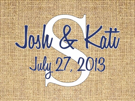 100 Burlap Wedding Stickers - 4' x 3" Printed Welcome Bag Labels Il_570xn