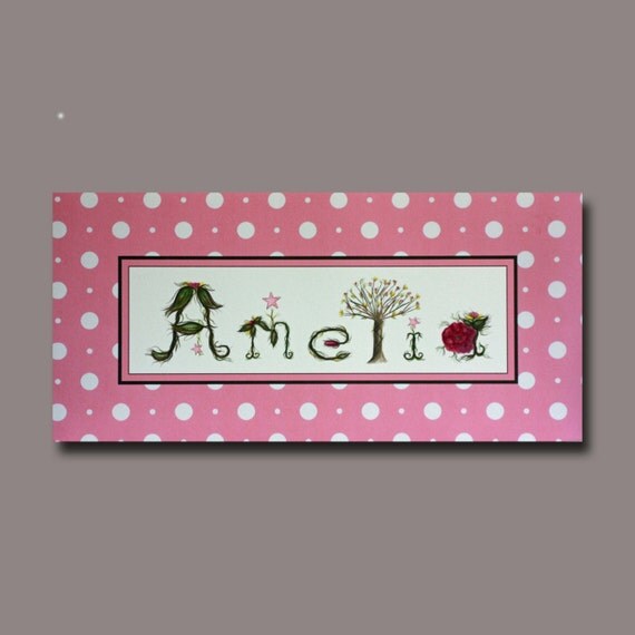 nursery art kids name art baby nursery wall by veneziaartforkids